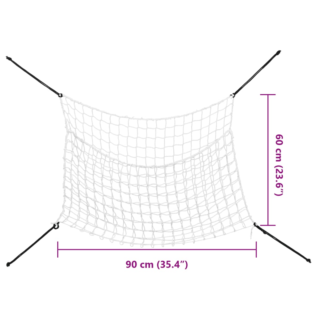 Reti da Fieno 2pz Rettangolari Bianchi 90x60 cm in PP | homemem39