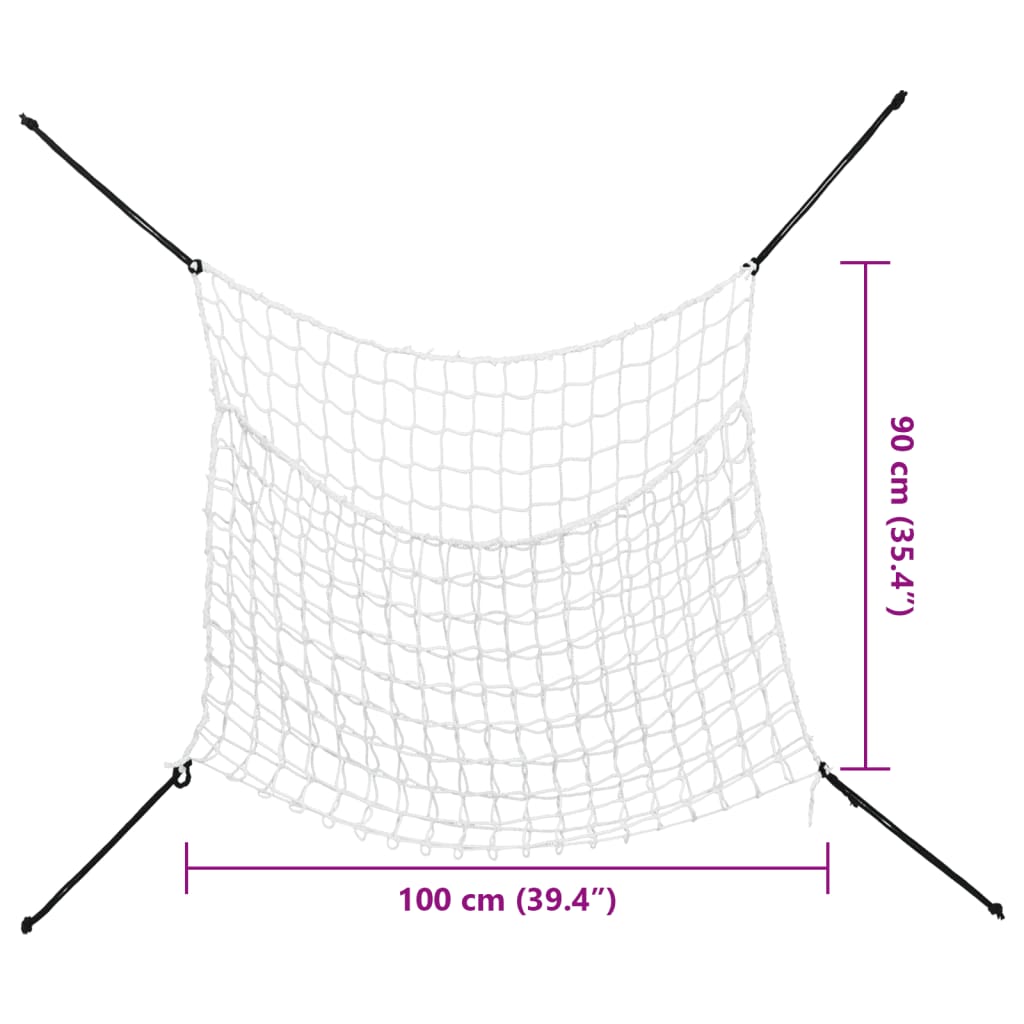 Reti da Fieno 2pz Rettangolari Bianchi 100x90 cm in PP | homemem39
