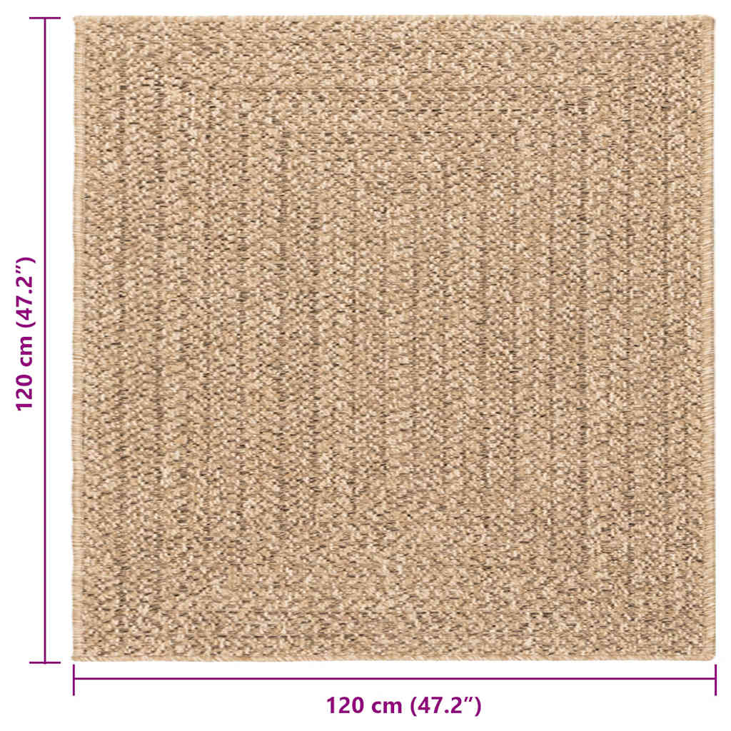 Tappeto ZIZUR Beige 200x290 cm Aspetto Iuta Interni ed Esterni