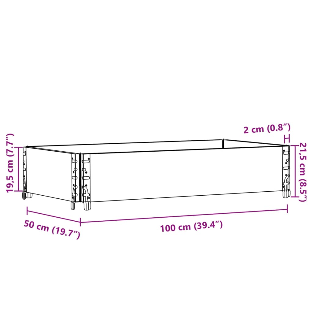 Fioriera da Giardino 100x50 cm in Legno Massello di Pino | homemem39