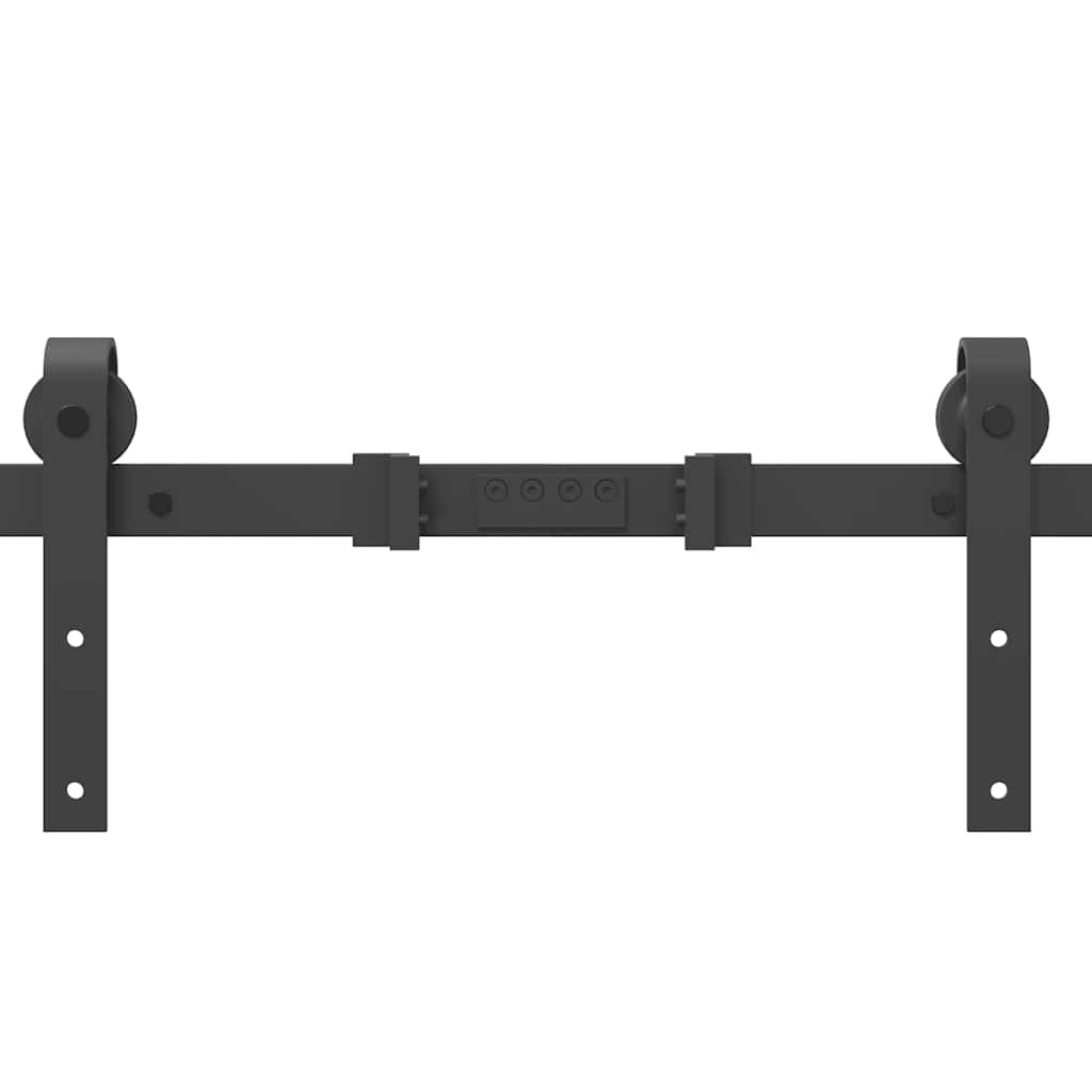Kit di Binari per Porte Scorrevoli 427 cm Acciaio Nero | homemem39