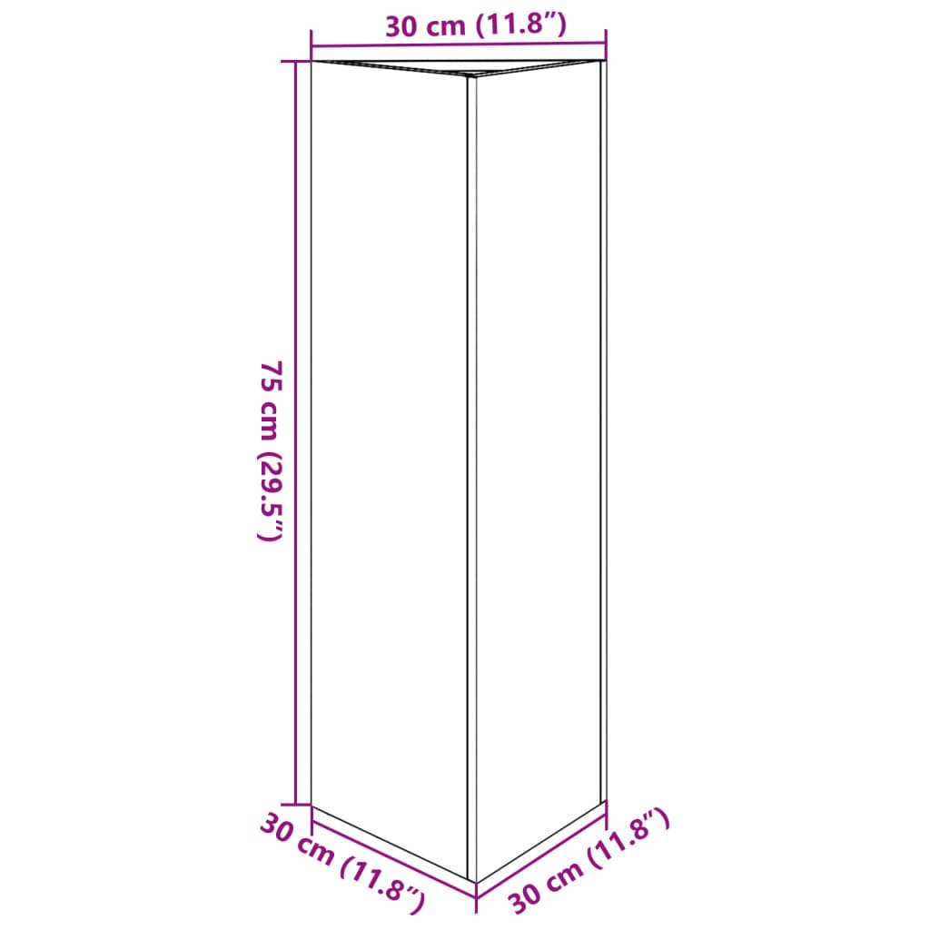 Fioriera da Giardino Verde Oliva Triangolare 30x26x75cm Acciaio | homemem39