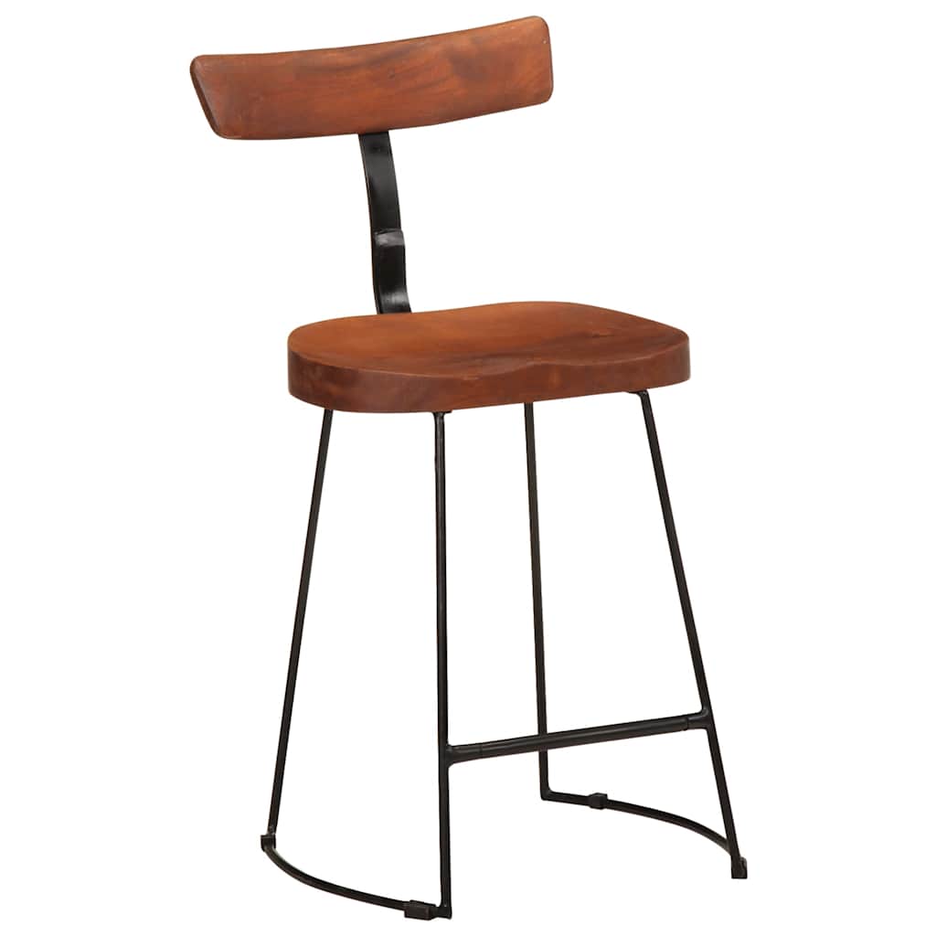 Sgabelli da Bar 2 pz 49x43x79 cm in Legno Massello di Mango | homemem39