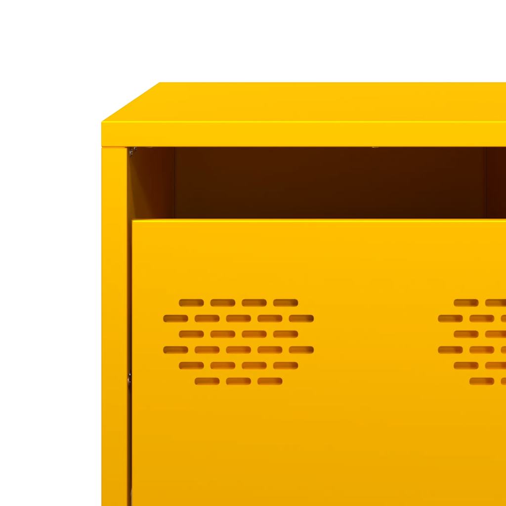 Tavolino Giallo 101,5x50x43,5 cm Acciaio Laminato a Freddo