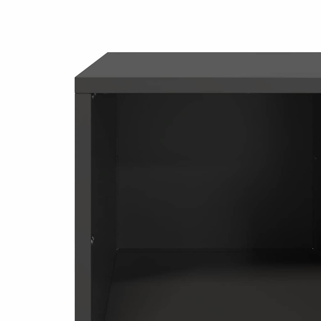 Tavolino Nero 101,5x50x43,5 cm in Acciaio Laminato a Freddo | homemem39