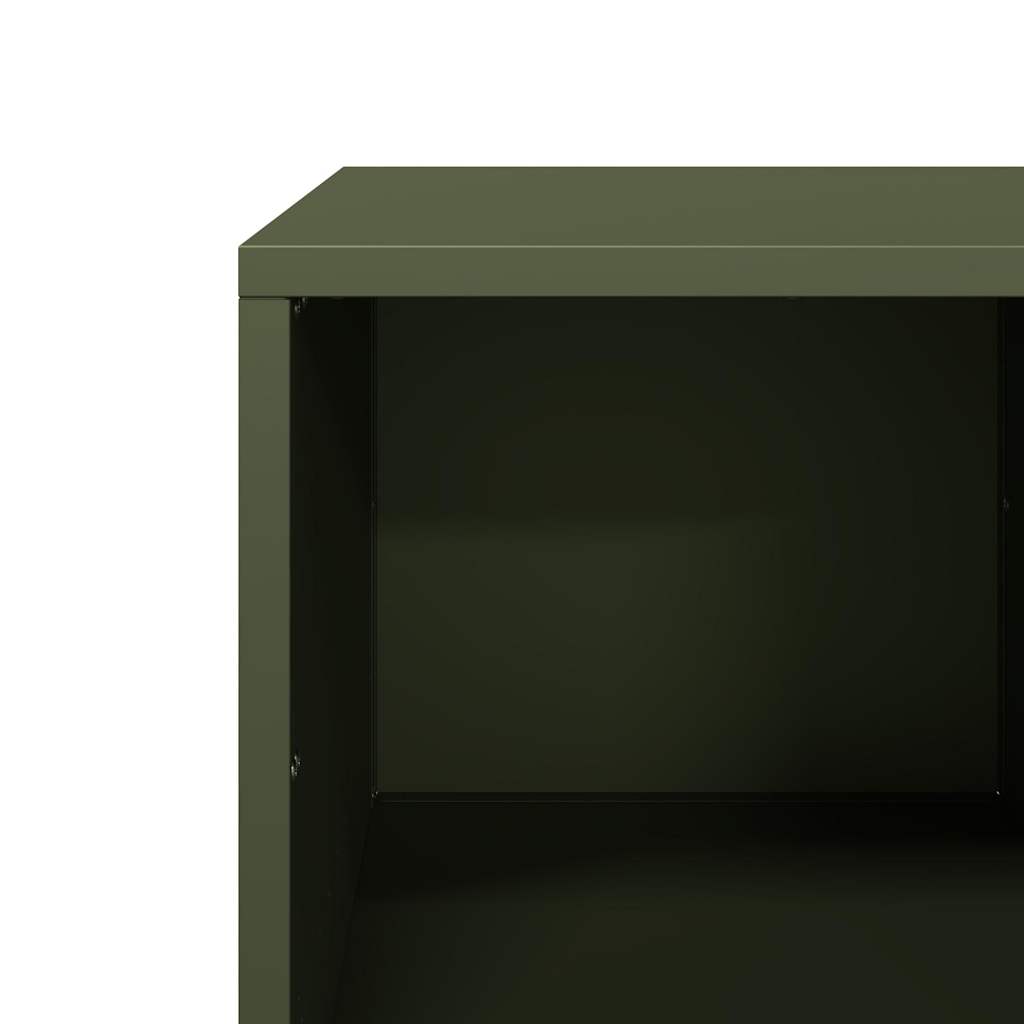 Tavolino Verde Oliva 101,5x50x43,5 cm Acciaio Laminato a Freddo | homemem39
