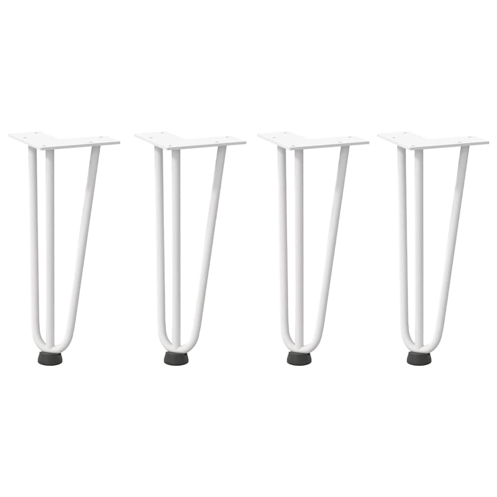 Gambe a forcina per tavolino 4 pz bianche 30 cm