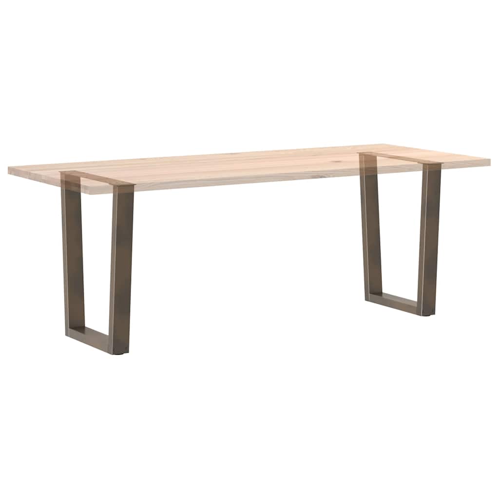 Gambe per tavolo da pranzo forma V 2 pz naturale 70x(72-73,3)cm