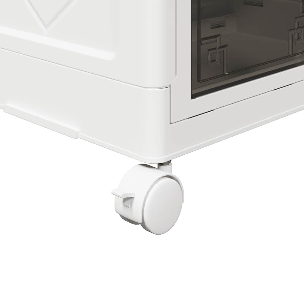 Scatola Portaoggetti con Ruote 4 Livelli 28 L 48x29,5x112,5 cm | homemem39