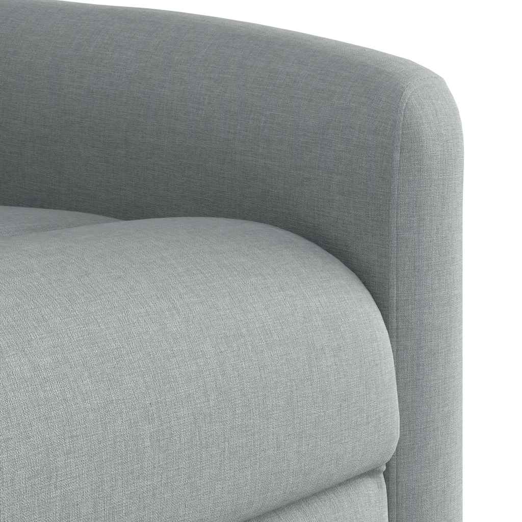 Poltrona Elettrica Reclinabile Grigio Chiaro in Tessuto
