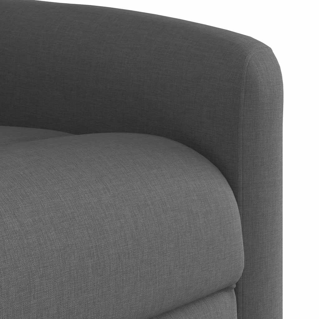 Poltrona Alzapersona Reclinabile Grigio Scuro in Tessuto | homemem39