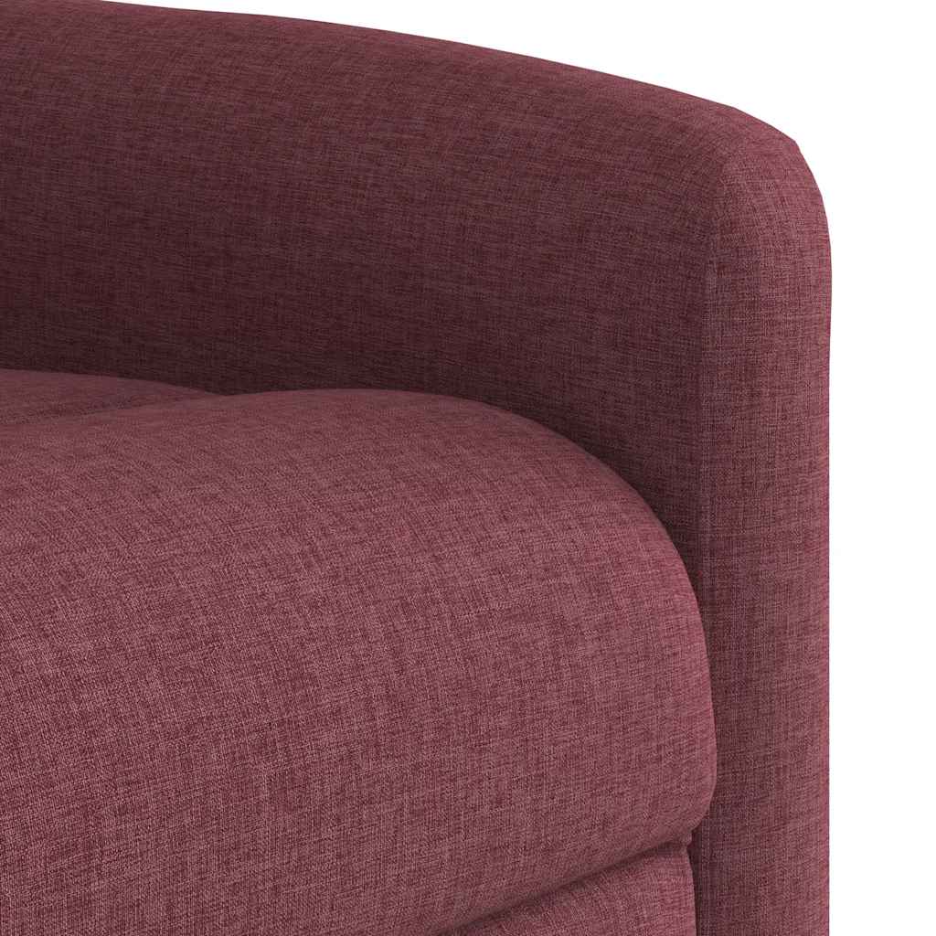 Poltrona Alzapersona Reclinabile Rosso Vino in Tessuto