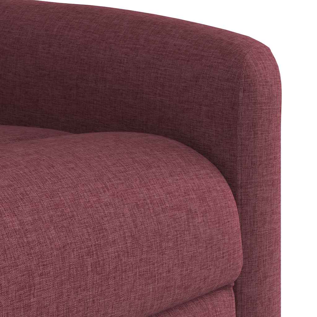 Poltrona Alzapersona Massaggio Reclinabile Rosso Vino Tessuto | homemem39