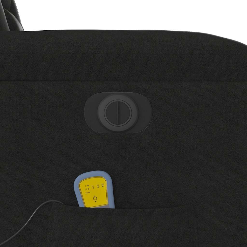 Poltrona Reclinabile Massaggiante Elettrica Nera Microfibra - homemem39