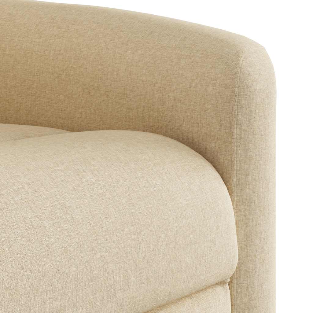 Poltrona Reclinabile Massaggiante Elettrica Crema in Tessuto | homemem39