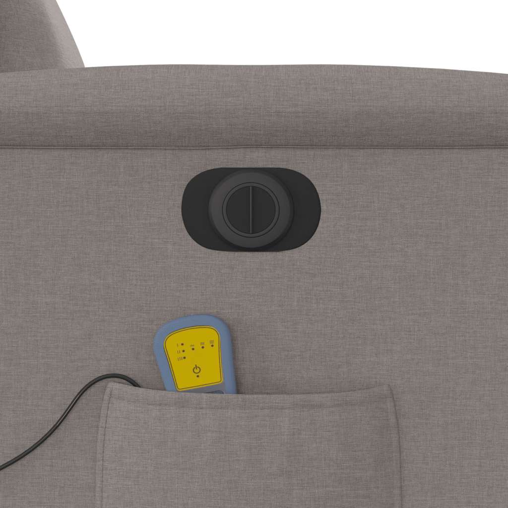 Poltrona Alzapersona Massaggiante Elettrica Tortora in Tessuto