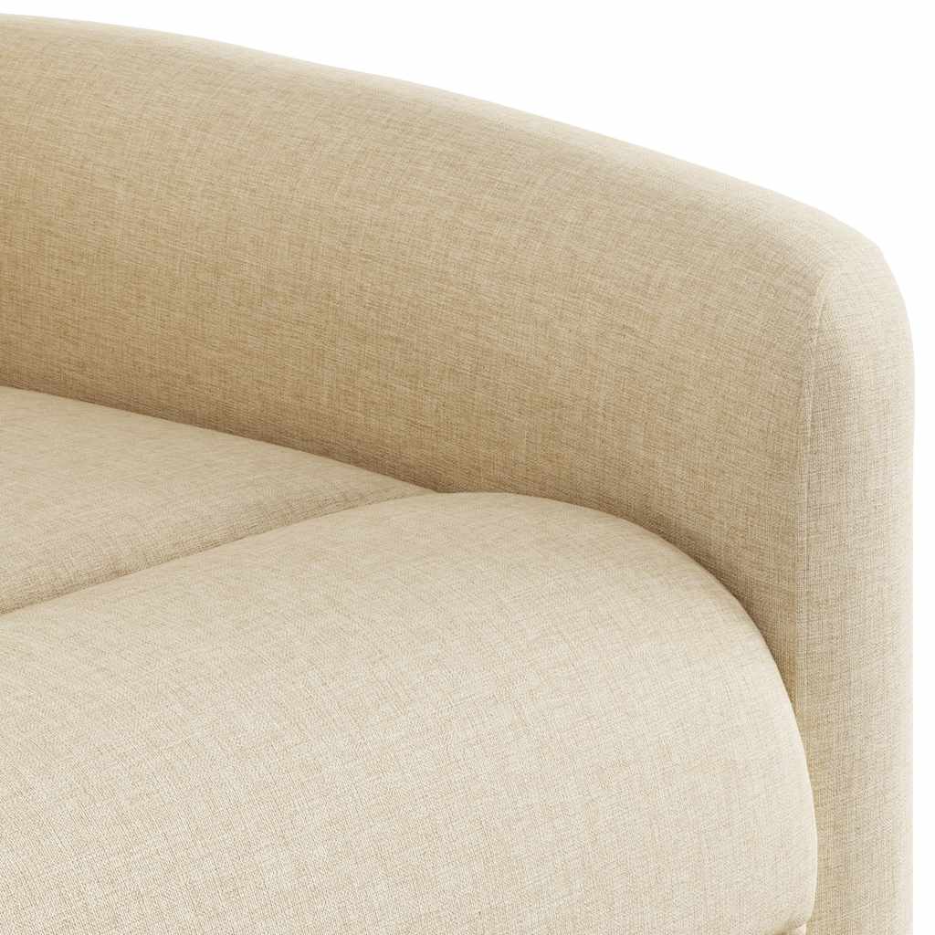 Poltrona Alzapersona Massaggiante Reclinabile Crema in Tessuto | homemem39