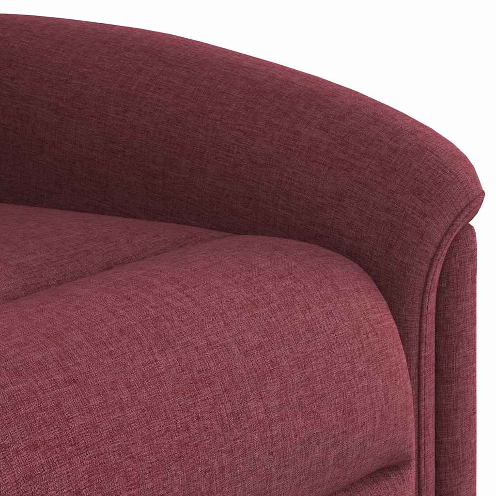 Poltrona Massaggiante Reclinabile Elettrica Rosso Vino Tessuto | homemem39