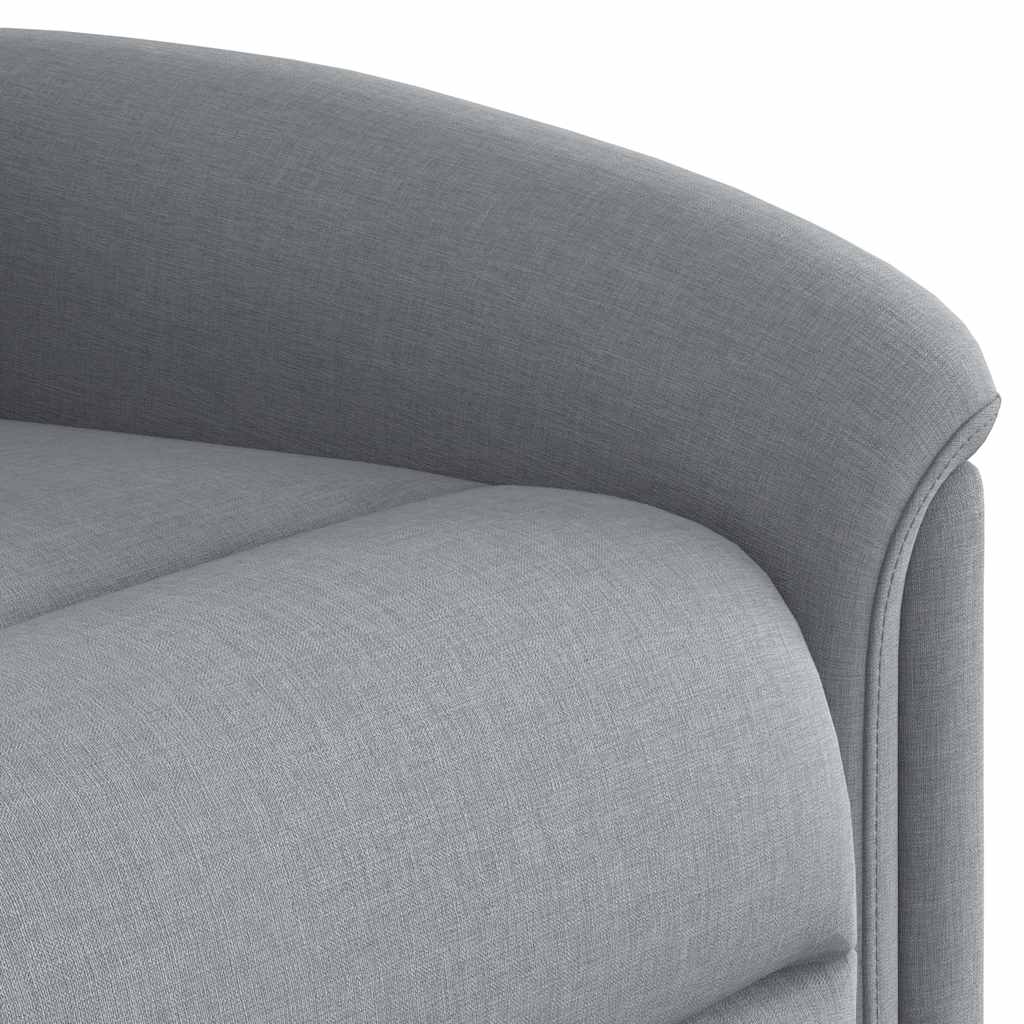 Poltrona Alzapersona Massaggi Reclinabile Grigio Chiaro Tessuto | homemem39