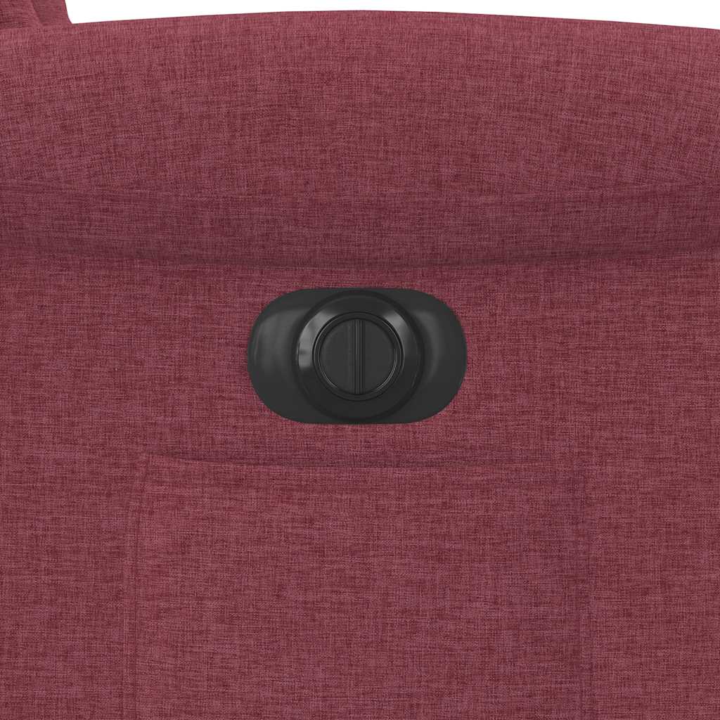 Poltrona Alzapersona Reclinabile Elettrica Rosso Vino Tessuto