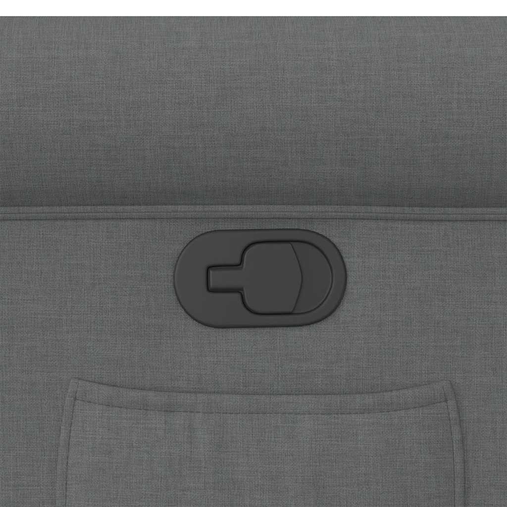 Poltrona Alzapersona Reclinabile Grigio Scuro in Tessuto