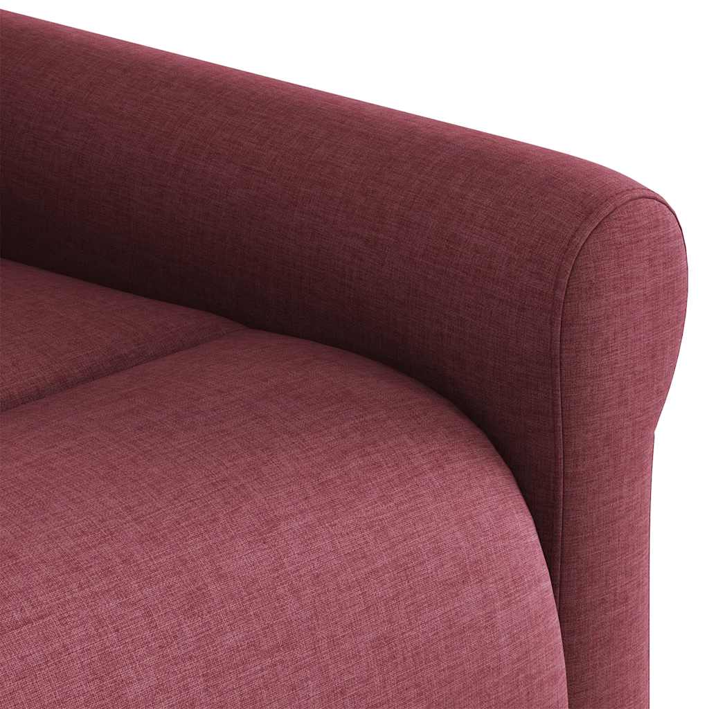 Poltrona Massaggiante Reclinabile Elettrica Rosso Vino Tessuto | homemem39