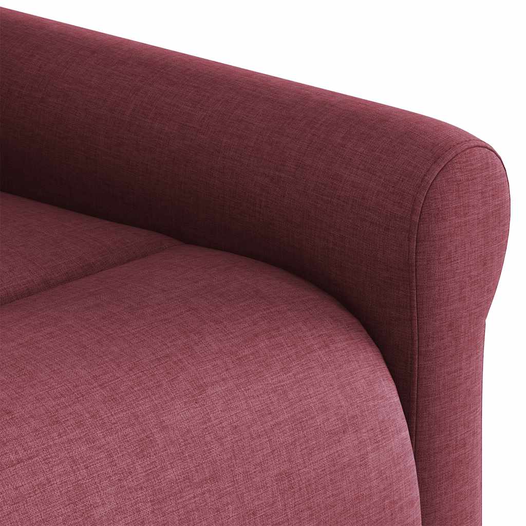 Poltrona Alzapersona Massaggio Reclinabile Rosso Vino Tessuto | homemem39
