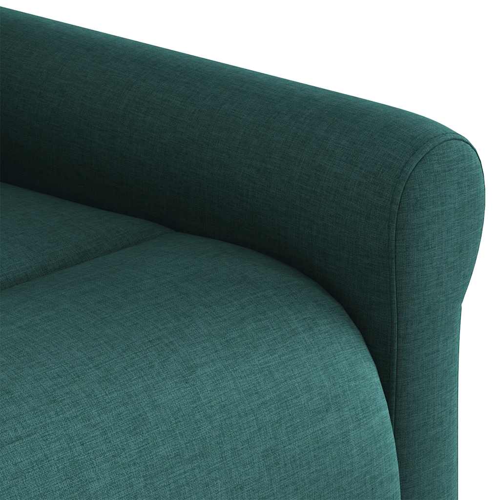 Poltrona Alzapersona Massaggiante Verde Scuro in Tessuto | homemem39