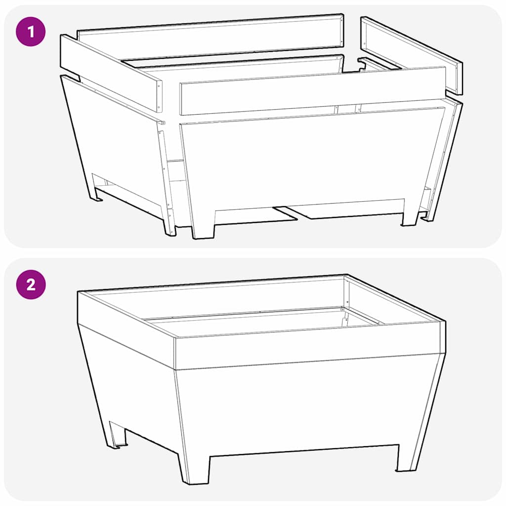 Focolare Nero 50 x 50 x 38 cm Acciaio