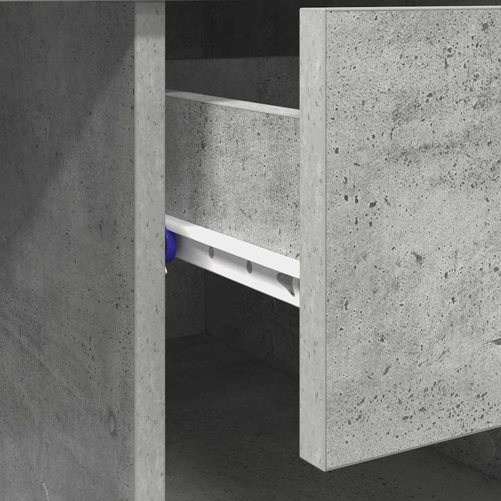 Scrivania Grigio cemento Legno ingegnerizzato 90 x 49 x 75 cm