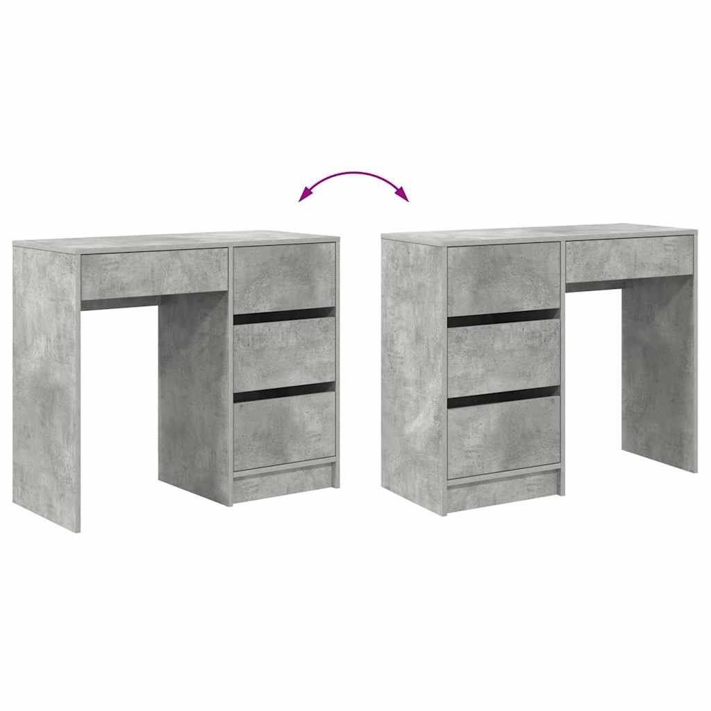 Scrivania Grigio cemento Legno ingegnerizzato 90 x 37.5 x 75 cm
