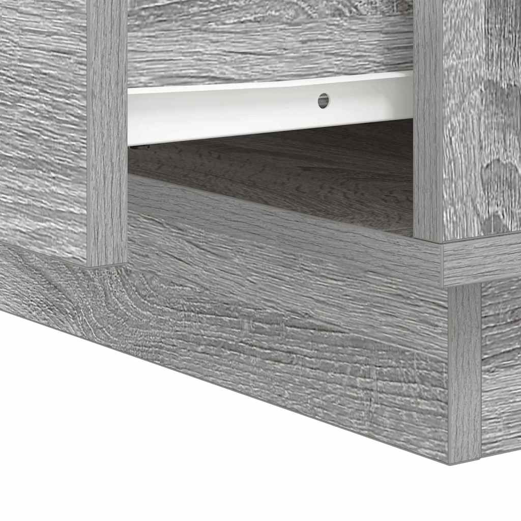Armadio da Notte Grigio 39 x 34,5 x 50 cm Legno multistrato