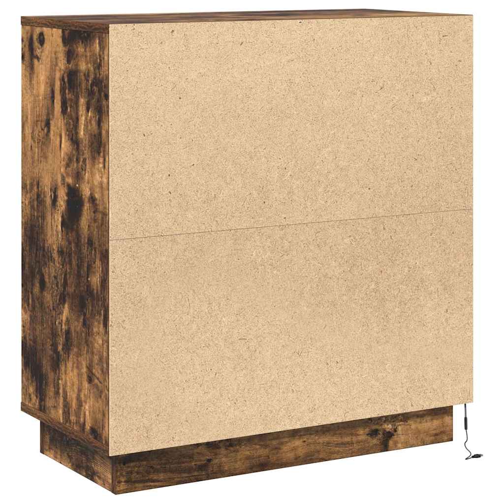 Madia LED Rovere Fumo 71 x 34,5 x 75 cm Legno ingegnerizzato