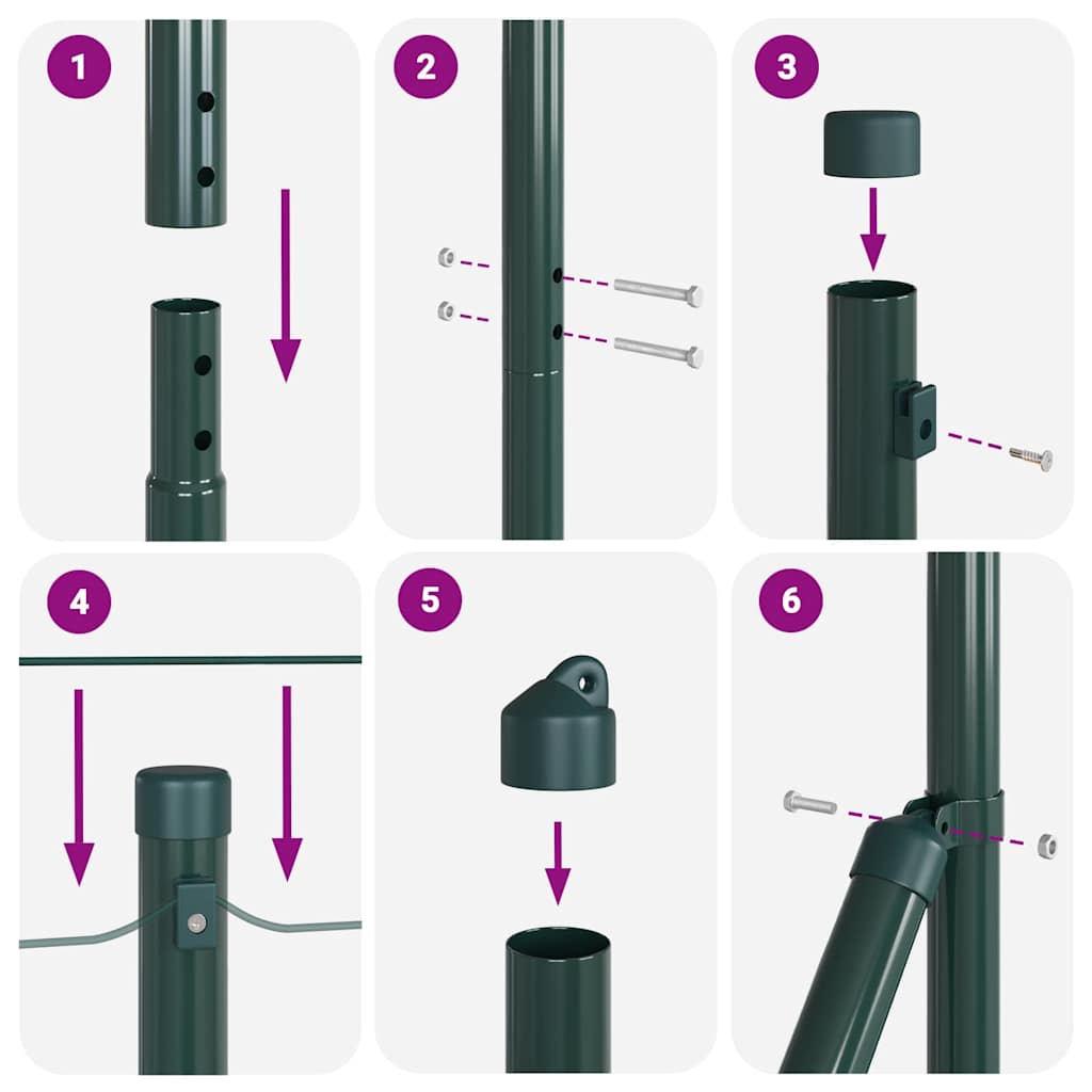 Recinzione esagonale da esterno da fissare a terra 100 x 1 m