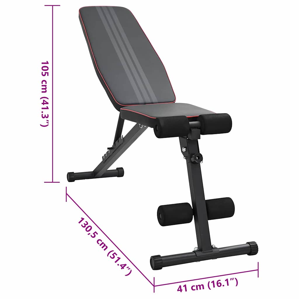 Panca per pesi Nero 131 x 41 x 110 cm | homemem39
