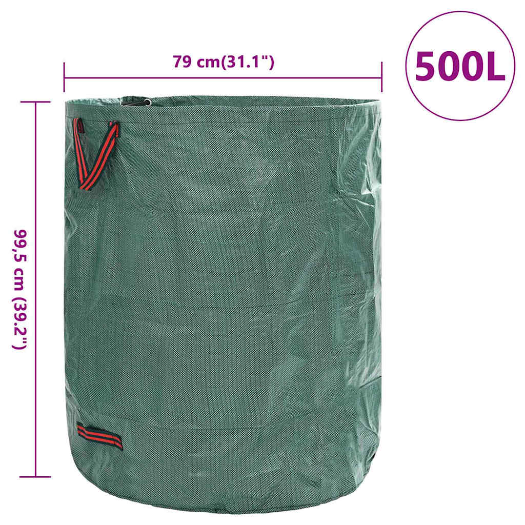 Sacchi per Rifiuti da Giardino 12 pcs Verde 79 x 79 x 99,5 cm | homemem39