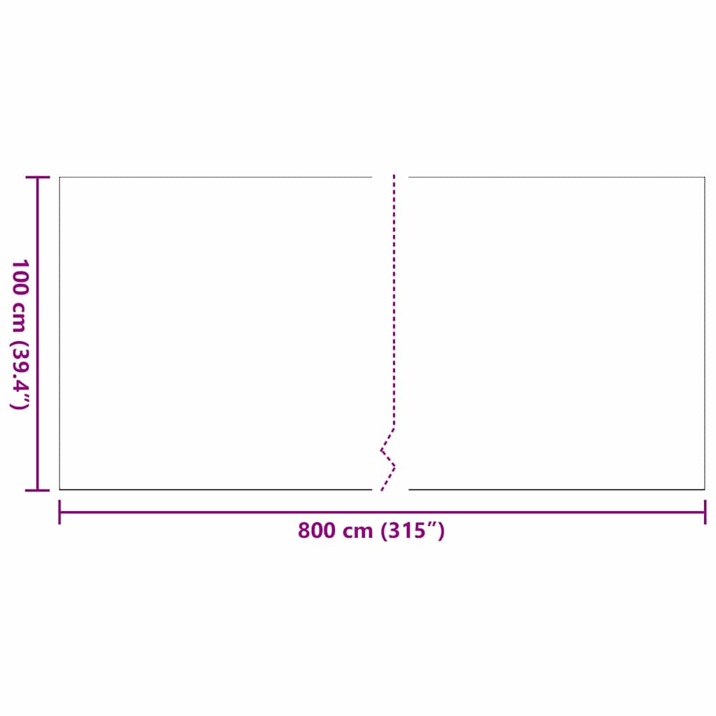 Erba artificiale Nero 800 x 100 x 4 cm Polipropilene