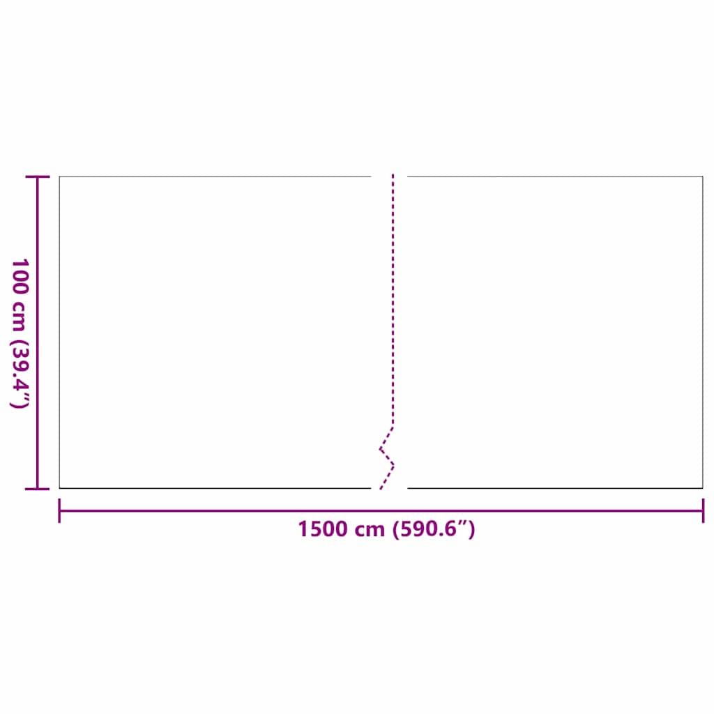 Erba artificiale Nero 1500 x 100 x 4 cm Polipropilene
