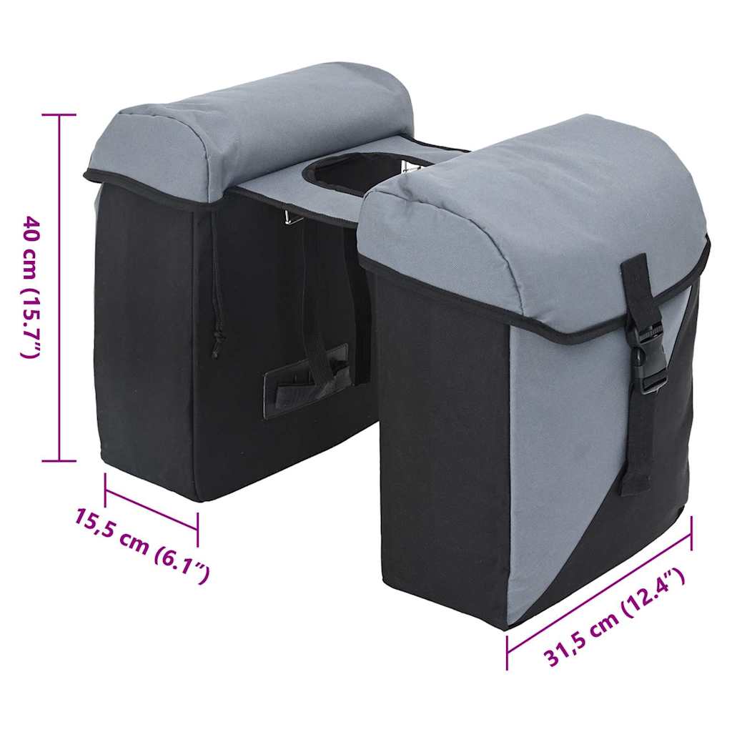 Borsa per biciclette Grigio e Nero 31.5 x 15.5 x 40 cm | homemem39