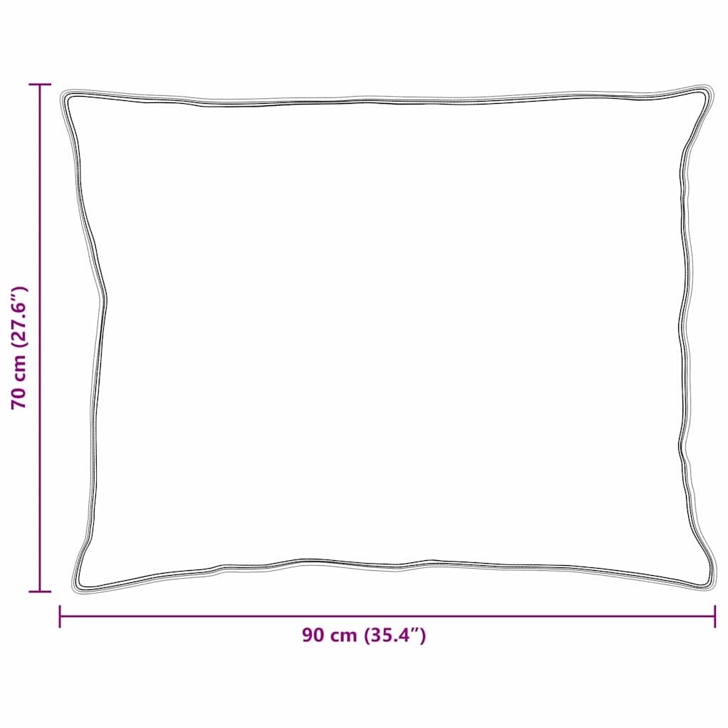 Cuscino con cuscino 2 pcs Bianco 70 x 90 cm Piuma