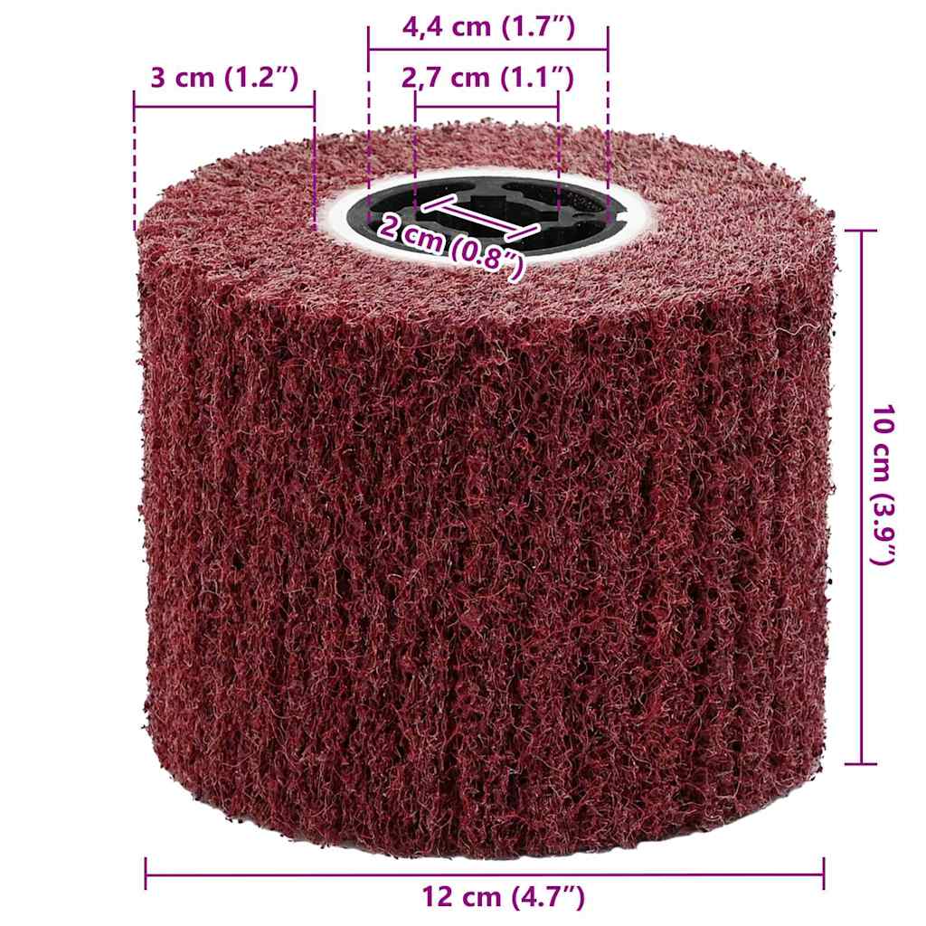 Rulli Abrasivi 3 pcs Rosso 12 x 12 x 10 cm Fibre sintetiche