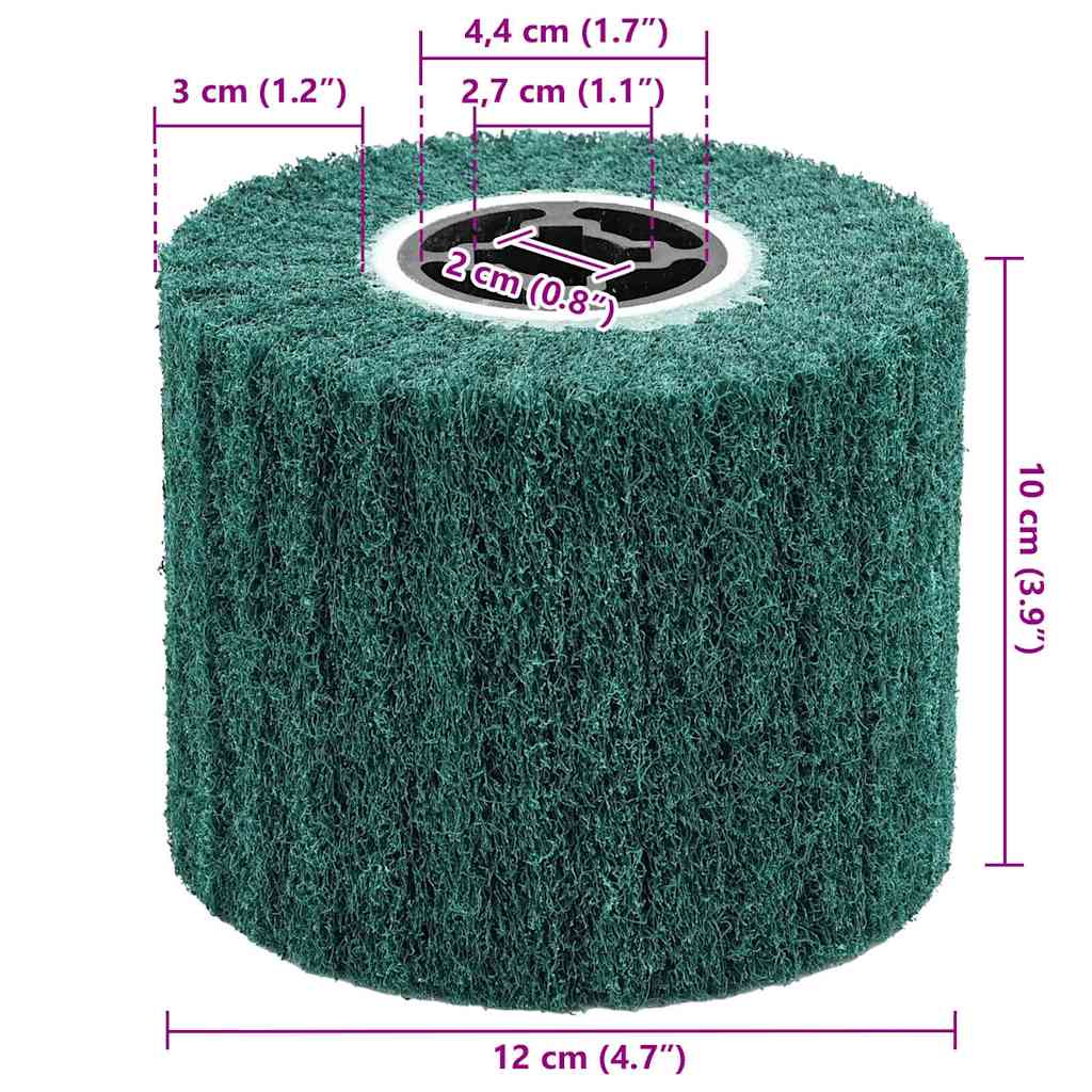 Rulli Abrasivi 3 pcs Verde 12 x 12 x 10 cm Fibre sintetiche