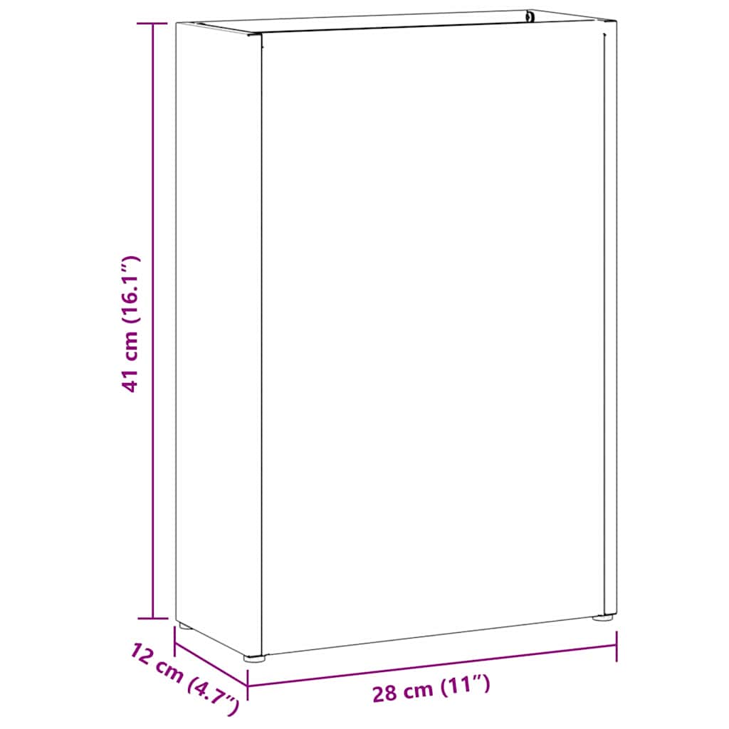 Stand per Ombrelli da Pioggia Bianco 28 x 12 x 41 cm Acciaio | homemem39