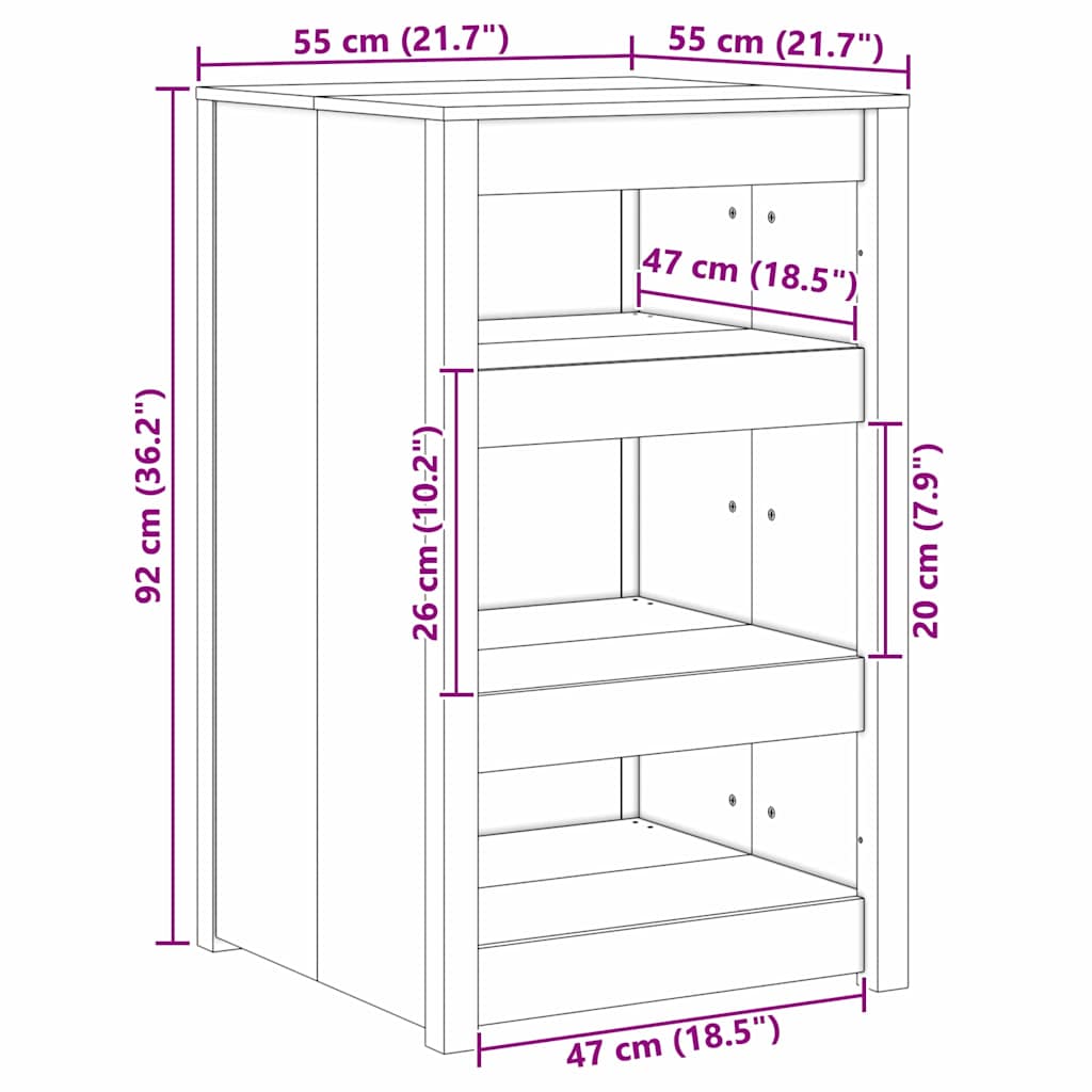 Mobile da cucina MEPPEL Rovere Marrone 55 x 55 x 92 cm | homemem39
