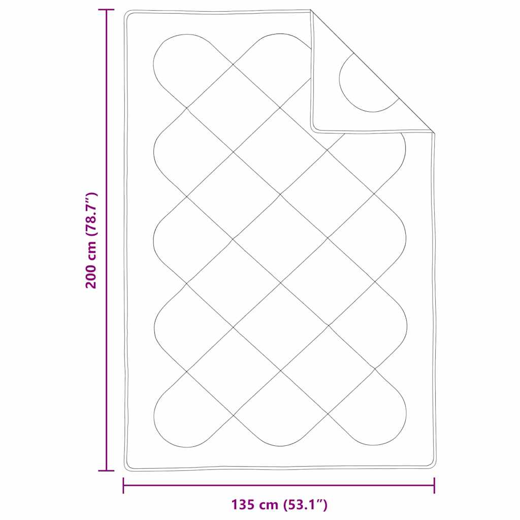 Duvet Estivo Bianco 202 x 136 x 3 cm Poliestere | homemem39
