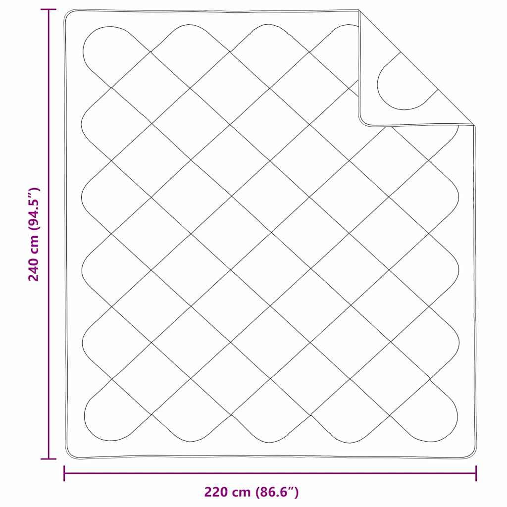 Duvet Estivo Bianco 242 x 220 x 3 cm Poliestere | homemem39