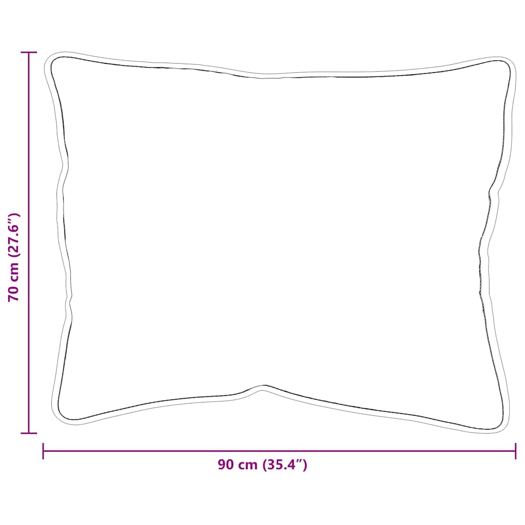 Cuscino con cuscino 2 pcs Bianco 61 x 41 x 20 cm Poliestere | homemem39