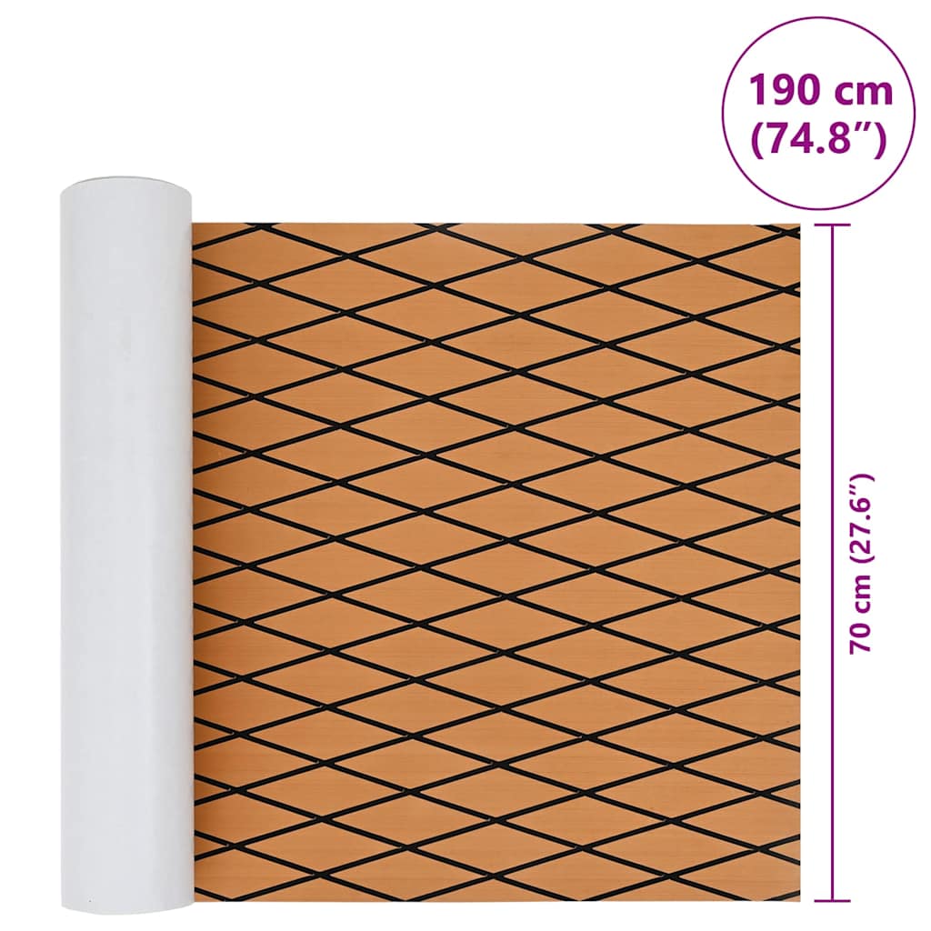 Pavimento per Barca Marrone e nero 190 x 70 cm Schiuma EVA