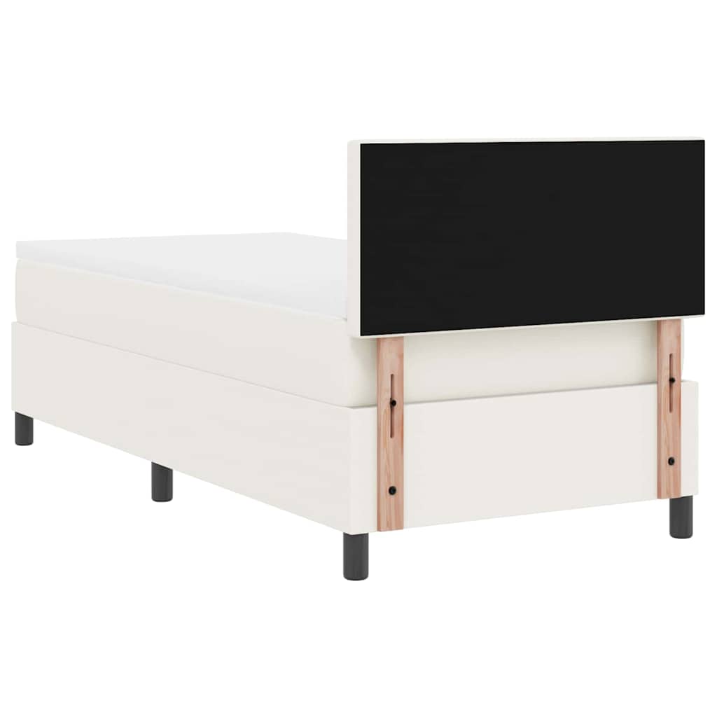 Letto a Sorgente LED con testiera Crema e Bianco 100 x 200 cm | homemem39