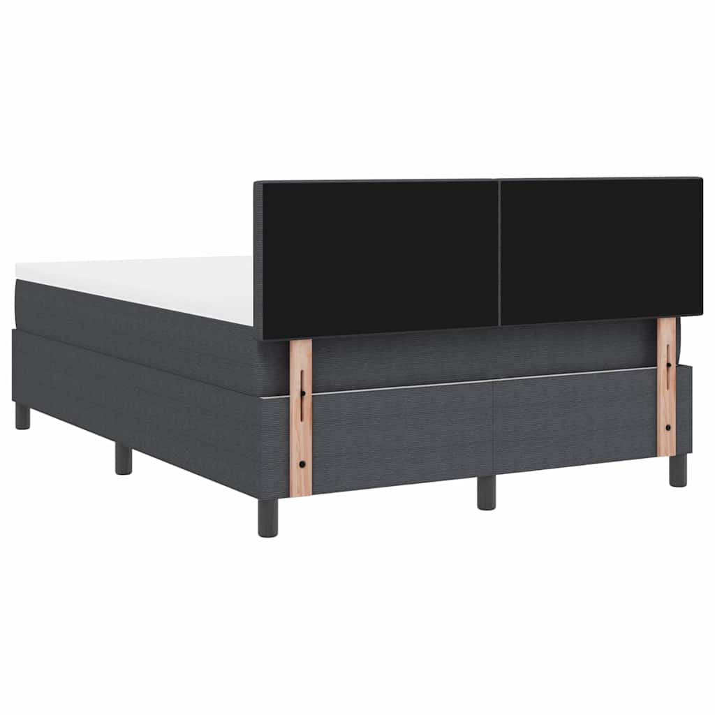 Letto a Sorgente LED Grigio Scuro e Bianco 160 x 200 cm | homemem39